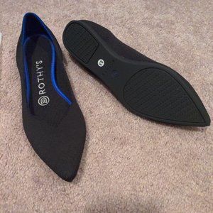 Never worn Rothy's 6.5 black points and extra insoles